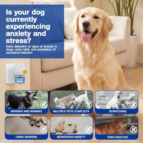 Dog Calming Pheromones Diffuser 6 in 1 Kit Appeasing Pheromone Diffuser to Calm (2, 4-Pack, 6 in