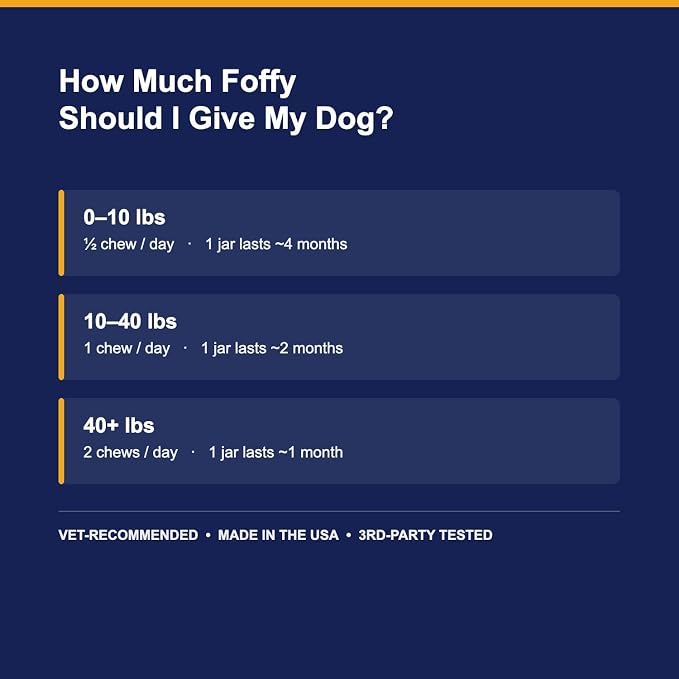 Foffy Daily Dog Multivitamin Soft Chews - Hip & Joint, Skin & Coat - 60 CT