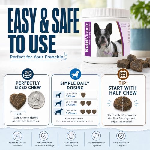 Healthy Breeds French Bulldog All in One Multivitamin Soft Chew 120 Count