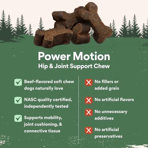 Chuck Norris Power Motion Hip & Joint Soft Dog Chews, 30 Ct