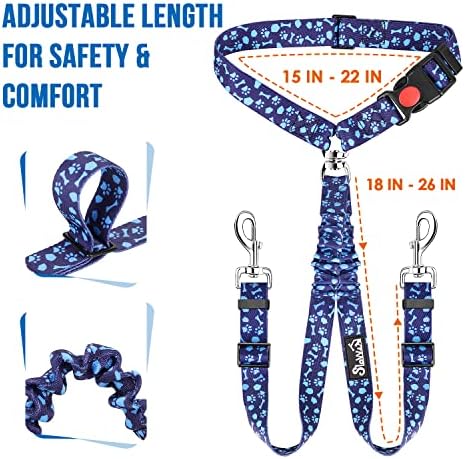 Lukovee Double Dog Car Seat Belt - No Tangle Headrest Restraint