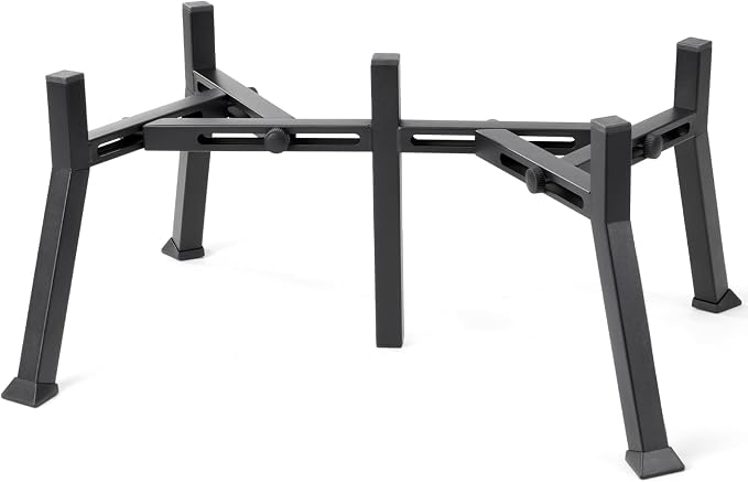 LOOBANI Double Dog Bowl Stand: 2-in-1 Elevated Food Water Bowl, Adjustable Width Fits Bowls 5.9"-8.7" (Stand Only), Anti-Slip Raised Bowl for Medium Adult, Senior, Arthritis Dogs, Black, Medium