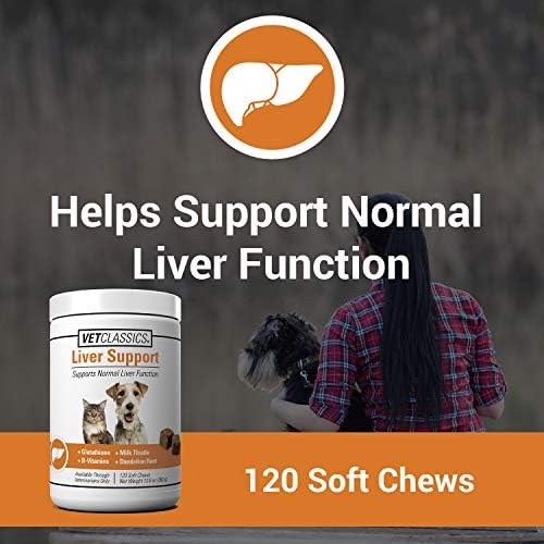 Vet Classics Liver Support Pet Health Supplement for Dogs & Cats - 120 Ct