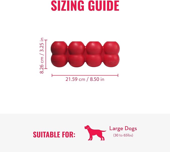 KONG Ring and Goodie Ribbon, Durable Rubber Dog Toys, for Large Dogs | A Two-Toy Rubber Set with a Dental Ring Chew & a Treat-Dispensing Goodie Ribbon for Engaging Playtime