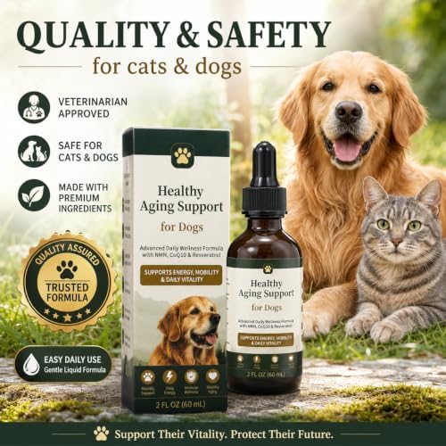 Dog Longevity Supplement with NMN, NAD+, CoQ10 & Resveratrol, 60-Day Supply