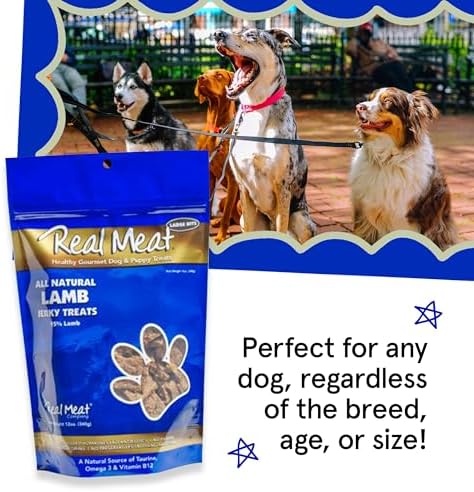 Real Meat Dog Treats - Two 12oz Bag of Bite-Sized Air-Dried Lamb Jerky for Dogs - Grain-Free Jerky Dog Treat Made up of 95% Free-Range, Grass Fed Lamb - All-Natural High Protein Dog Treat