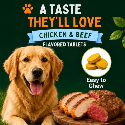 Vitamatic Pets Turmeric + Collagen Tablets for Dogs, 120 Chewables