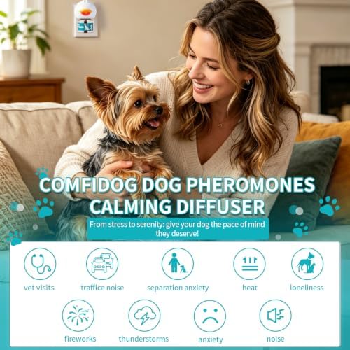 Dog Calming Diffuser, Calming Pheromones, 2Plug in+4Refill