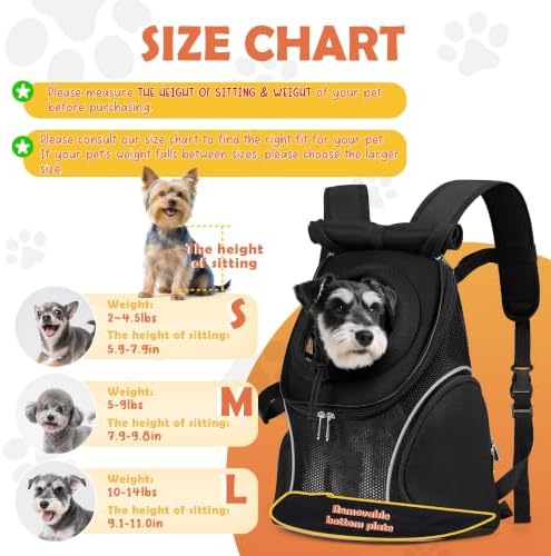 WOYYHO Pet Dog Carrier Backpack with Windows, Ventilated