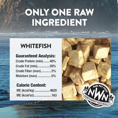 Northwest Naturals Raw Rewards Freeze-Dried Whitefish Treats for Dogs and Cats - 2.5 oz