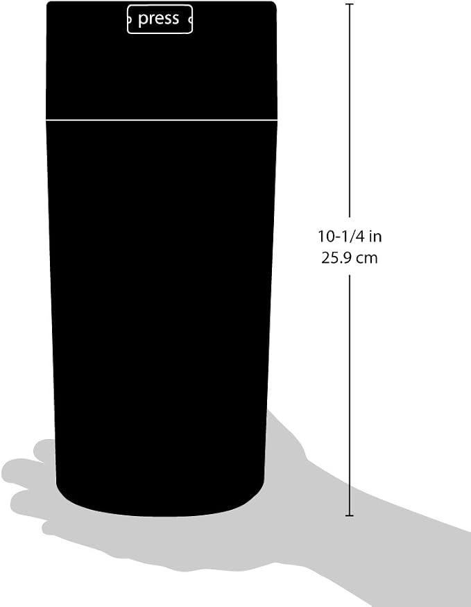 Tightpac Pawvac 5 to 24 Ounces Container, Airtight Pet Food and Treats Storage Jar - Patented Vacuum Seal Container for Pet Food, Treats and other Dry Goods - Black with Treats