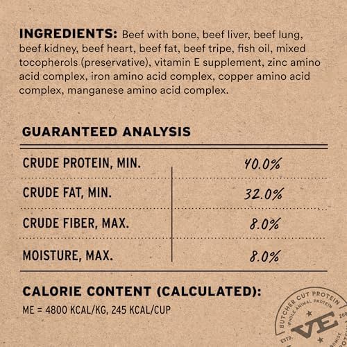 Vital Essentials Freeze Dried Dog Food, Beef Mini Nibs, 5.5 oz Bag