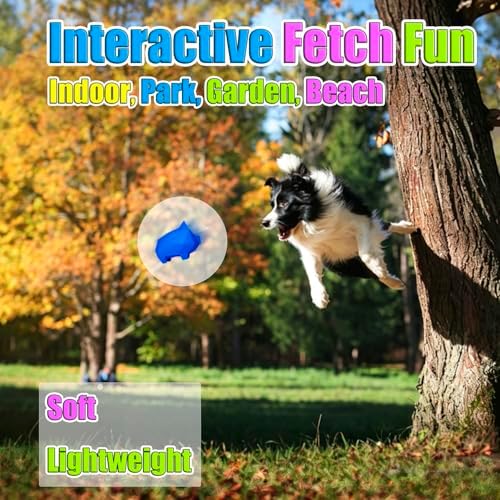 Latex Squeaky Dog Toys for Small & Medium Dogs 2-Pack, 3.9x2.5x2.5'' | Soft Rubber, Lightweight, Float On Water, Reduce Boredom, Fun Fetch, Chase, Puppy Indoor Outdoor Playing