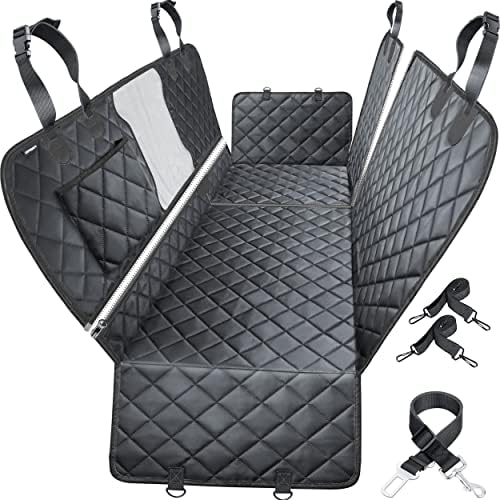URPOWER 6-in-1 Dog Car Seat Cover - Waterproof Hammock, Mesh Window