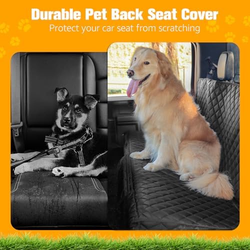 PETICON Dog Car Seat Cover - Rear Bench Seat Cover for Trucks