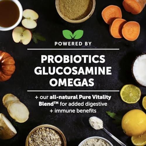 Omega 3 Fish Oil & Multivitamin Virtual Bundle: Wild Caught Omega 3 Supplement & Dog Vitamins with Glucosamine for Skin and Coat (32oz & Peanut Butter 90 ct)