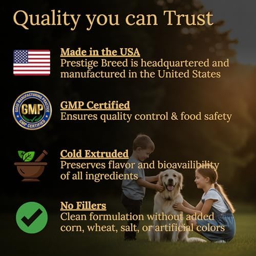 Multivitamins, Balanced Nutrition for Your Golden Retriever, 90 Count, Made in the USA with Real Bacon