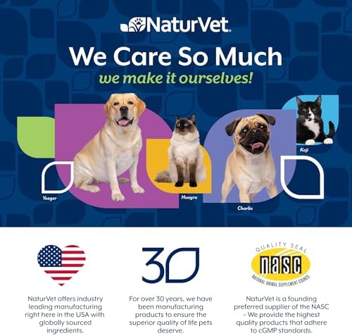 NaturVet Hip & Joint Care with Hemp Seed Supplement for Dogs, 120ct