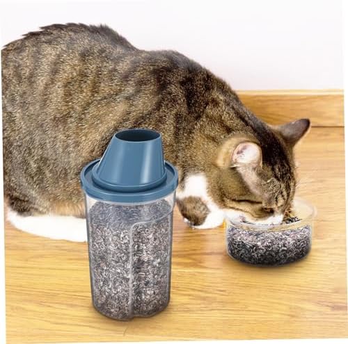 3sets Dog Food Holder Storage 1000ml Airtight Pet Food Containers Easy Refill and Dispensing, 2-Pack, 1000ml, Bluex3pcs
