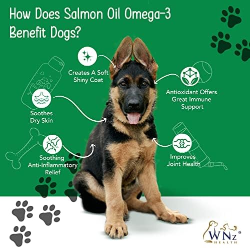 Omega 3 Skin and Coat Chews for Dogs, Dog Salmon Oil Supplement for Joint Pain Relief, Immune Support, Skin and Coat Supplements for Dogs, Chewable Dog Treats for Itchy Skin Relief, 55 Chews, 8 Oz