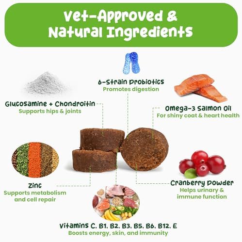 Dog Multivitamin Vibin' Tails 24-in-1 Soft Chews All Ages Bacon 120ct