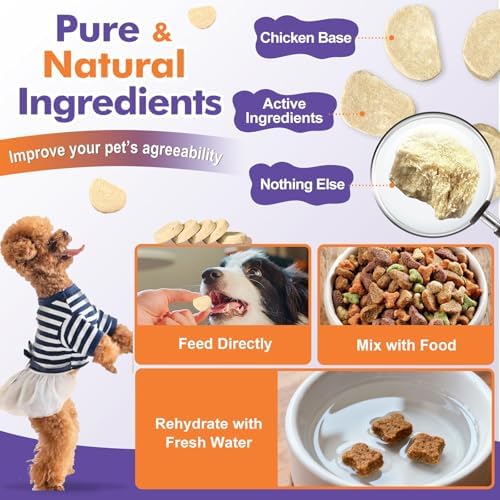 DRFOSTER Probiotics for Dogs, Freeze-Dried Dog Probiotics, 180 Bites