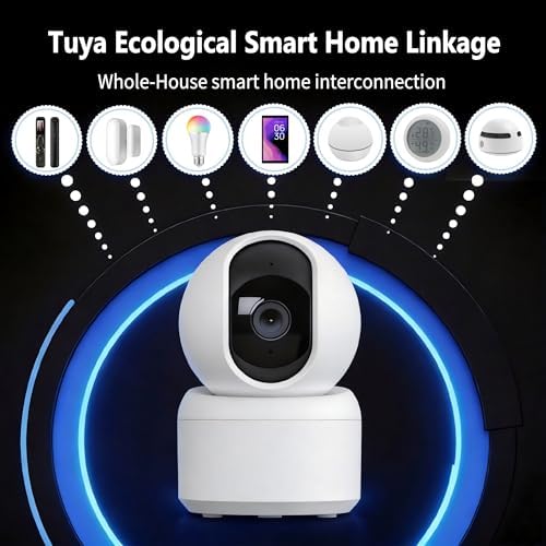 Indoor Pan/Tilt Home Security Camera 2K 3MP, 360 Degree Wireless WiFi Webcam/Monitor for Baby/Elder/Nanny with Night Vision & Phone App, 2 Way Audio, Cloud & SD Card Storage
