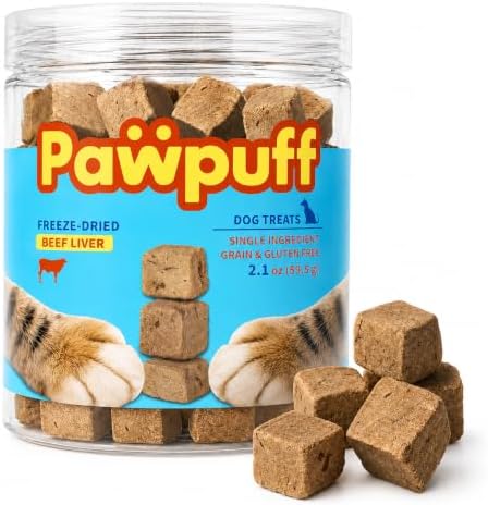 Freeze‑Dried Beef Liver Granules, Single Ingredient Pet Treats for Dogs & Cats, 2.1 oz, Training Reward & Food Topper