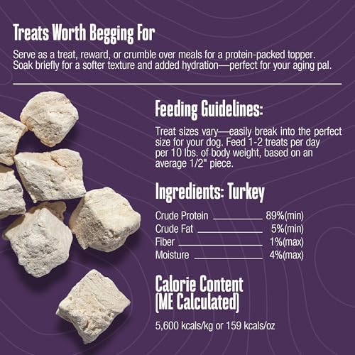 Whole Life Just One Turkey Freeze-Dried Dog Treats - 2.5 oz
