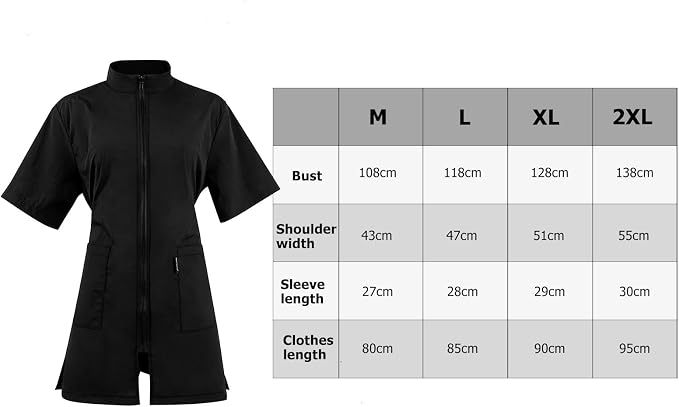 Holibanna Groomer Smock Dog Pet Grooming Workwear with Multifunctional Pockets Lightweight Comfortable Barber Jacket for Salon Use