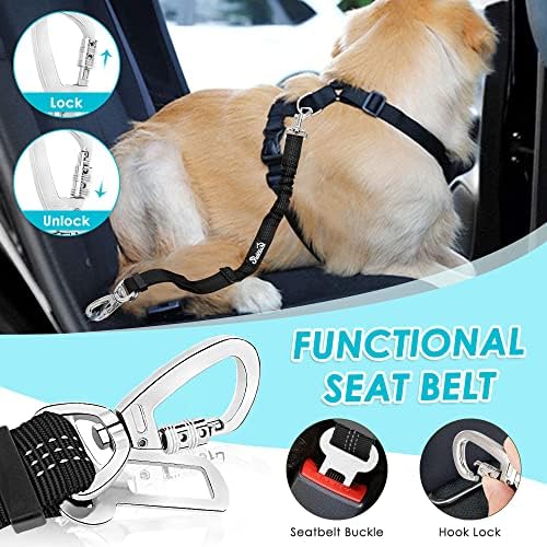 SlowTon Dog Car Seat Belt Harness - LBL, XXS