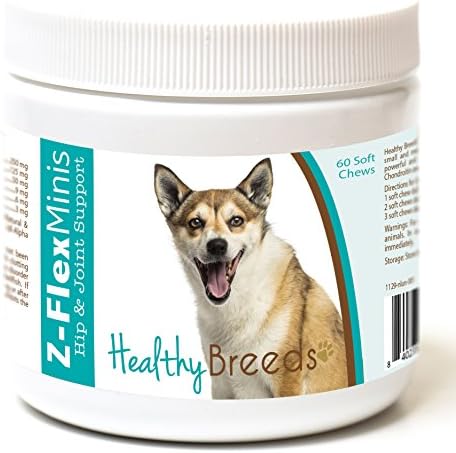 Healthy Breeds Norwegian Lundehund Z-Flex Minis Hip and Joint Support Soft Chews 60 Count