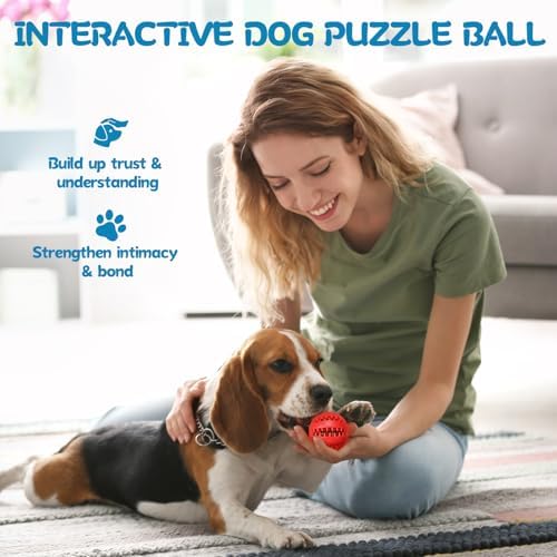 12 Pcs Dog Treat Toy Balls Bulk Interactive Dog Puzzle Toys Dispensing Puppy Balls for Teething Chew Enrichment for Boredom and Brain Stimulating Game to Keep Them Busy(Large)