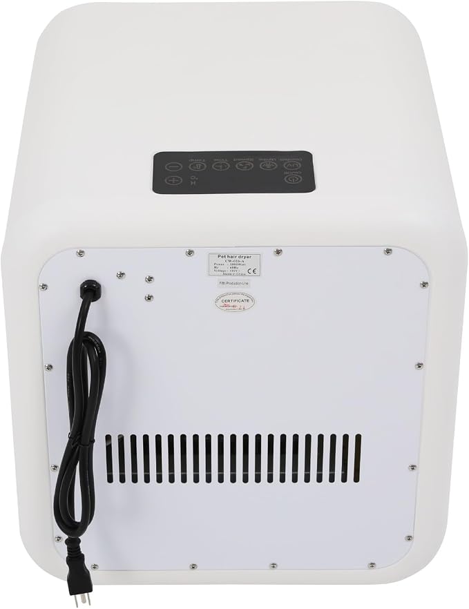 60L Pet Grooming Dryer Box Ultra Quiet Pet Hair Dryer, Fully Automatic with Smart Temperature Control, 360° Efficient Airflow, Ideal Cat and Dog Drying Box for Small Pets, White