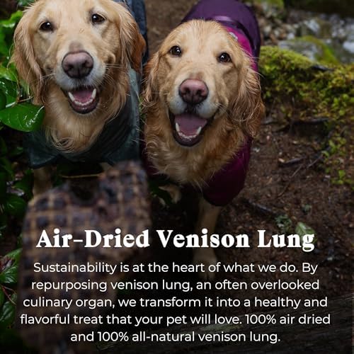 O.T.I.S. Wild Things Venison Lung Filets – 4 oz – Single-Ingredient Dog Treats – Grass-Fed, Farm-Raised Venison – No Hormones, GMOs, or Artificial Additives