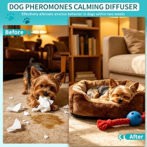 Dog Calming Diffuser, Calming Pheromones, 2Plug in+4Refill