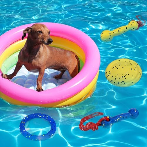BABORUI Floating Dog Pool Toy, Blue Stick