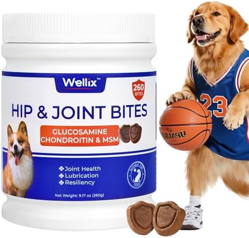 Wellix Dog Hip and Joint Supplement 9.17oz, with Glucosamine Chondroitin
