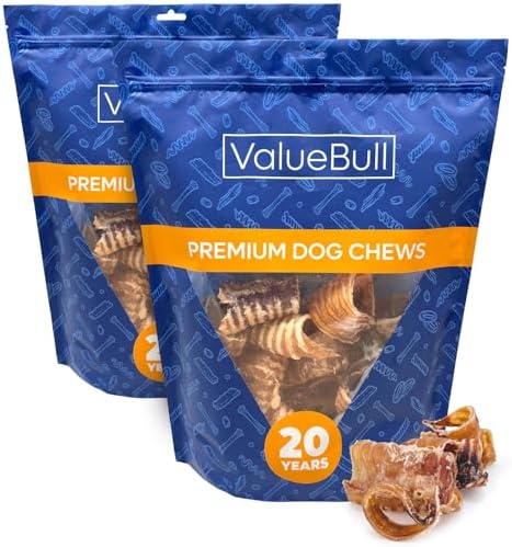 ValueBull Beef Trachea Bites for Small Dogs, Premium, 2 Pounds
