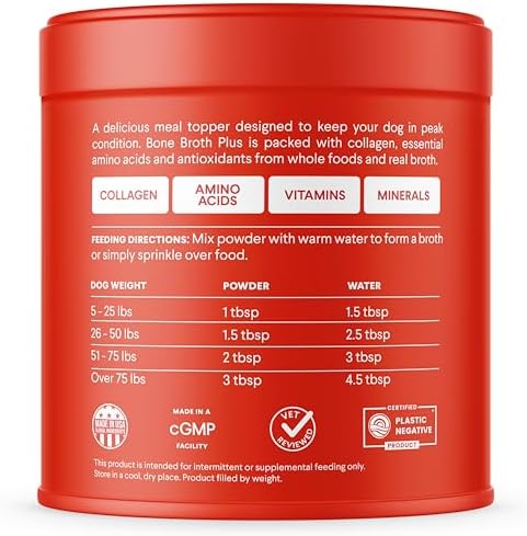 Finn Bone Broth Plus for Dogs - Collagen Joint & Mobility Topper - 8 oz