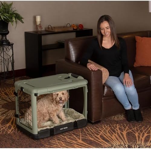 Pet Gear The Other Door 4 Door Steel Crate for Dogs/Cats, 27", Willow