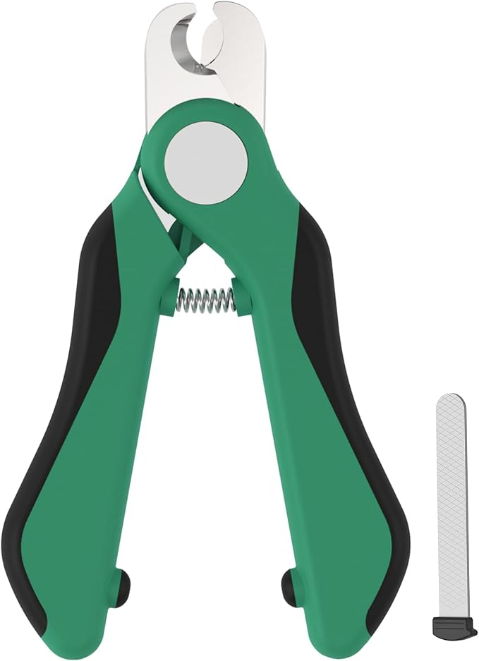 Swihauk Heavy Duty Dog Nail Clippers with Nail File, Green