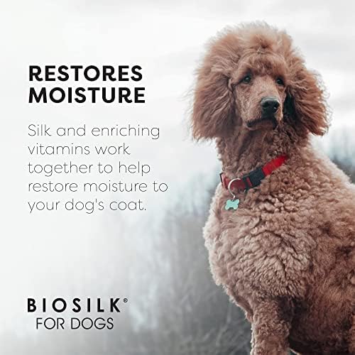 BioSilk for Dogs Silk Therapy Shampoo, with Coconut Oil, 12 Fl Oz, 6-Pack | Sulfate and paraben free, pH balanced, made in the USA, suitable for regular bathing