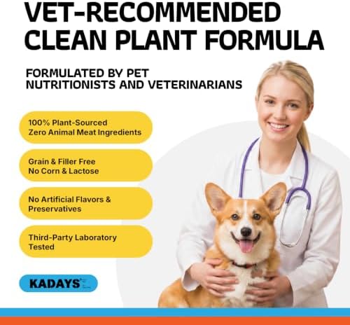 Omega 3 Skin and Coat Supplement for Dogs 200 Chews Meat-Free Dog Omega 3 Chews with EPA & DHA Fatty Acids Dry Skin Relief Shedding Allergy Itching Promotes Heart Hip & Joint Health Chicken Flavor