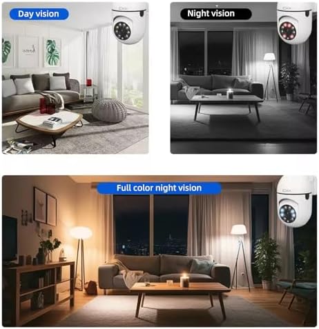 CKK 1080P Security Camera Outdoor Corded Power, 2 Pcs 2MP PTZ WiFi Home Camera (2.4G/5G Dual-Band), 360° Pan/Tilt, Color Night Vision, Motion Alerts, 2-Way Audio, Compatible with Alexa