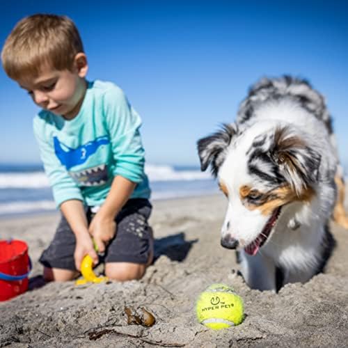 Hyper Pet Tennis Balls for Dogs, Pet Safe Dog Toys for Exercise and Training, Pack of 4, Green | Interactive playthings that work with the K9 Kannon K2 launcher, made for training sessions, keeps pups active and engaged