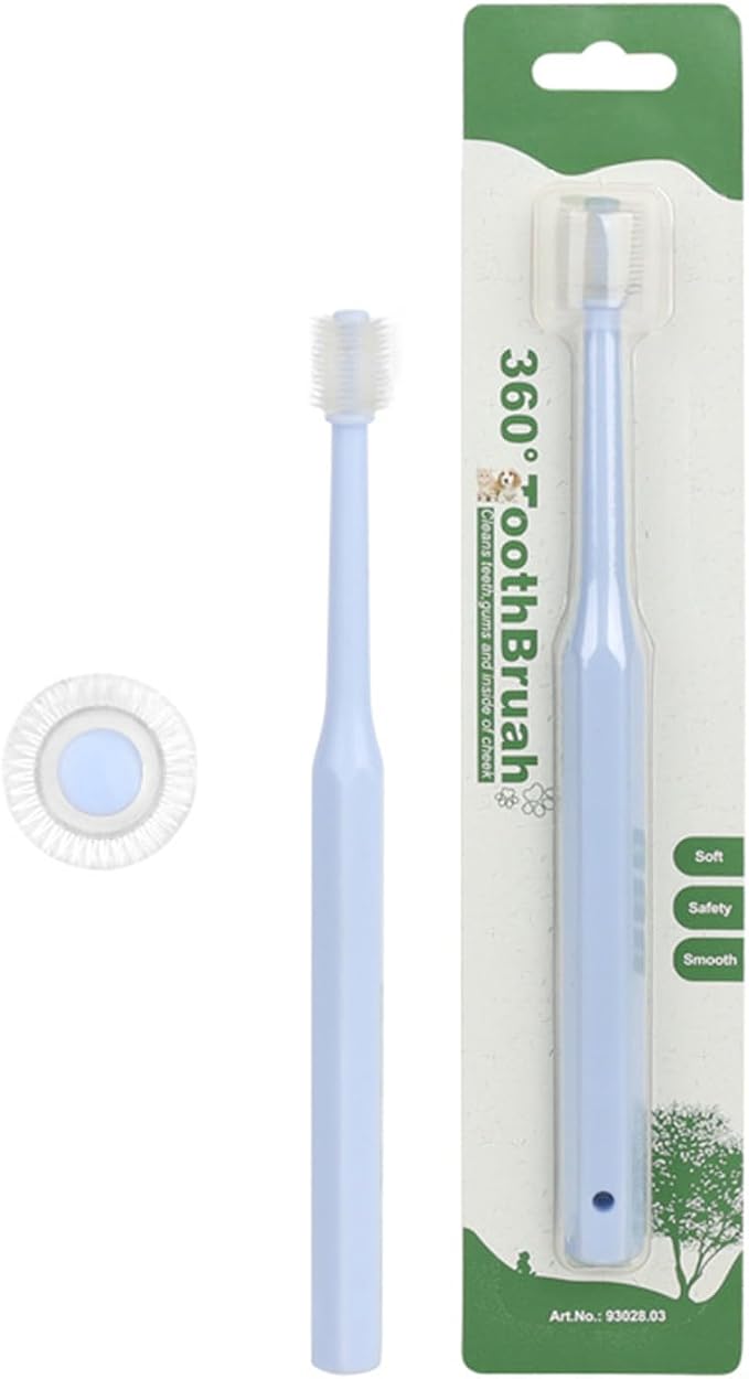 Small Pet Toothbrush for Dogs & Cats, Soft Bristle Training Toothbrush for Gentle Teeth Care Kit