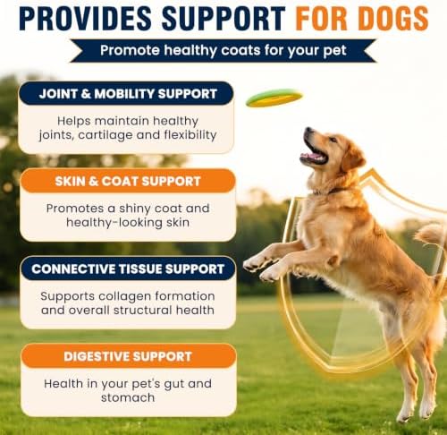 Collagen for Dogs, 4.22oz (120ml) Liquid Collagen for Dogs, Joint Support