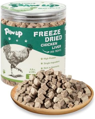 PAWUP Freeze Dried Chicken Liver Dog Treats, Single Ingredient