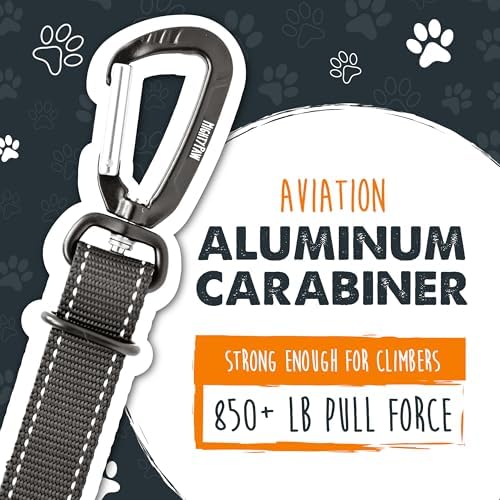 Mighty Paw Dog Seat Belt for Car, Heavy-Duty Aviation Aluminum Carabiner